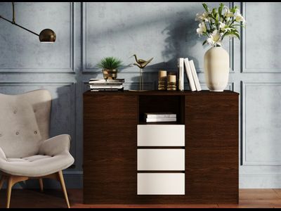 Софи Комод 1,3 (1300*930*440мм) венге/белый