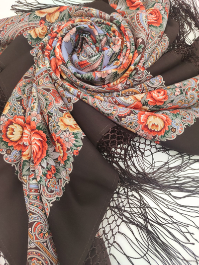 Павловопосадский платок Мчится тройка 1896-17