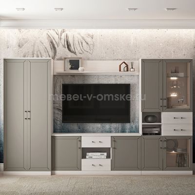 ОМ103 Гостиная "Босфор" №1. Размер: 3214*1998*532. Размер ТВ-ниши: 1532 мм.
