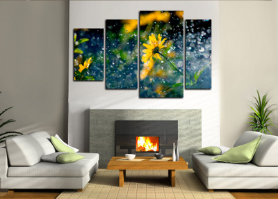 Модульная картина "Летний дождь"