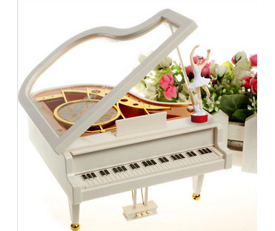 Музыкальная шкатулка Рояль с танцующей балериной, 16х15х9 см