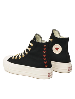 Женские черные на платформе Кеды Converse All Star Lift A05138C