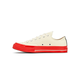 Кеды Converse Comme des Garcons Play белые низкие с красной подошвой с сердечком