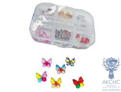 Фигурки для ногтей в коробочке (бабочки №7)