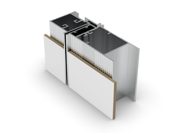AP50 комплект алюминиевых профилей для дверей скрытого монтажа под отделку зеркалом, стеклом