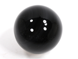 Шар обсидиан чёрный, серебристый, Мексика (40 мм, 76 г) №35798