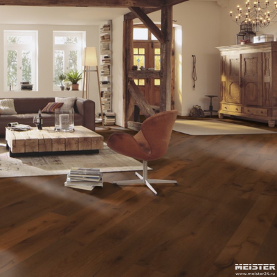 Паркетная доска Meister Дуб витал Херренальб 8838 в интерьере