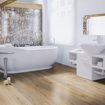 Виниловый пол Wineo 400 Wood XL Дуб Радостный Мягкий MLD126WXL 31 класс толщина 9 мм замковый с фаской и подложкой на HDF-плите 2.1 м2