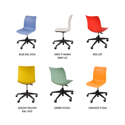 Кресло COLLEGE SW на черной крестовине (желтый пластик)