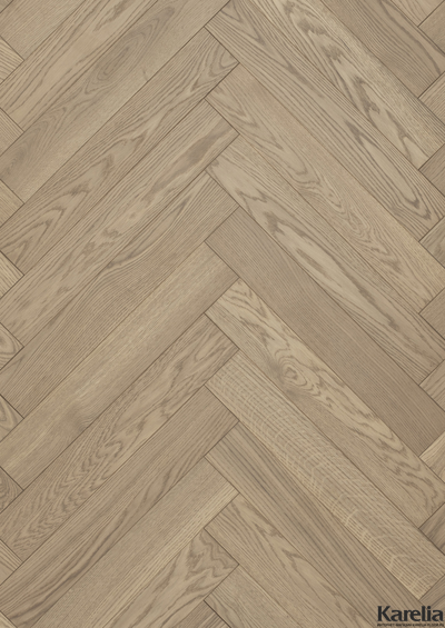 Паркетная доска Karelia Herringbone Дуб Seppia HB