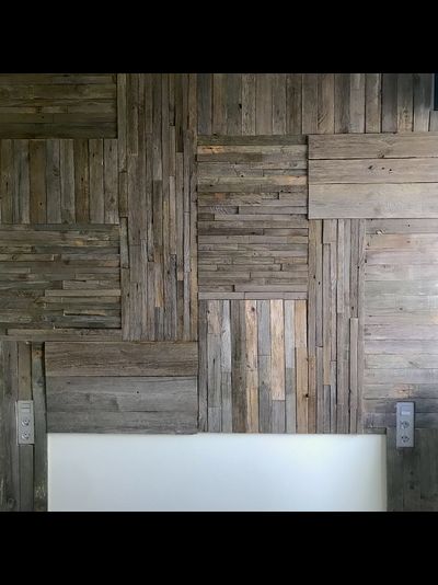 панно из состаренной древесины