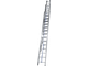 Алюминиевая профессиональная приставная трехсекционная лестница с канатной тягой