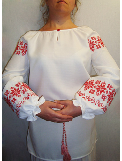 Женская блуза с длинным рукавом "Звезда Алатырь"