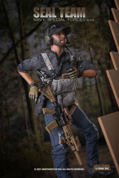 Американский морской котик с собакой - КОЛЛЕКЦИОННАЯ ФИГУРКА 1/6 SEAL TEAM NAVY SPECIAL FORCES (M029) - MINITIMES