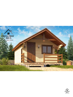 Баня из профилированного бруса "Релакс" 17м2 4х5