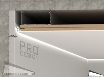 Потолочный профиль направляющий теневой Pro Design