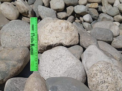 Галька круглая пестрая речная, фракция 200-400 мм