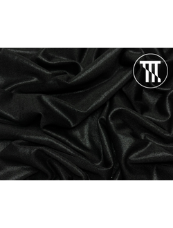 Трикотаж в рубчик "Блеск", цв. Черный