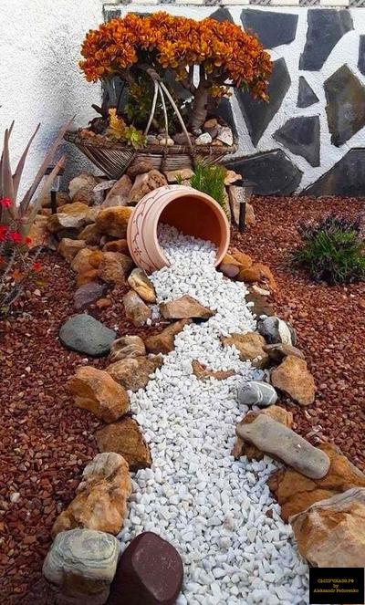 белая мраморная крошка для клумбы