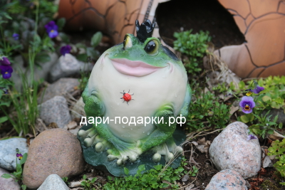 ЛЯГУШКА-ЦАРЕВНА - символ богатства и долголетия !23*17см   0,7кг    полистоун Россия 1087//012259