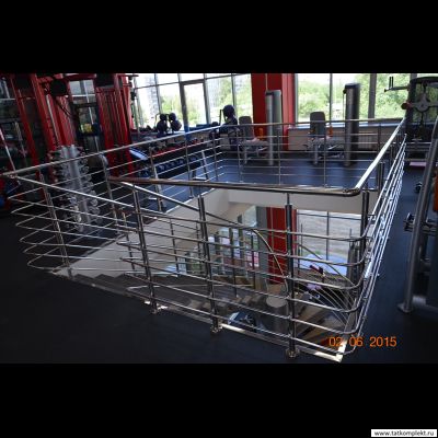 Лестничные ограждения из нержавеющей стали с 6 ригелями