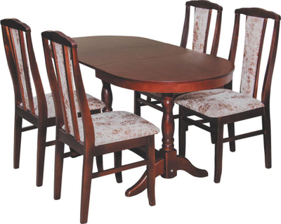 Обеденная группа со стульями "Трапеза" массив сосны орех  (МФБ)