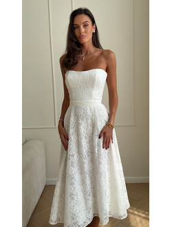 Топ бюстье из кружева (белый)