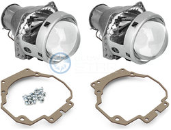 Бигалогенный комплект Hella 3R H7 с рамками для замены штатных линз автомобиля Acura MDX (2006-2013 г.в.)