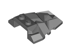 Wedge 4 x 4 Fractured Polygon Top with Light Bluish Gray Facets Pattern, Dark Bluish Gray (64867pb04 / 6268373)