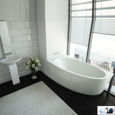 Ванна Azario Kapris 160x90 см AV.0002160, акриловая, левая асимметричной формы