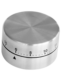 Таймер кухонный 60 мин. механический, нержавеющая сталь