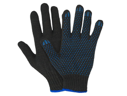 Перчатки хб "Стандарт ПВХ" чёрные