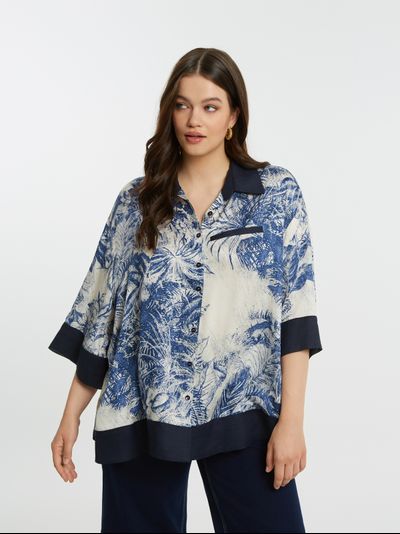 Женская блузка с принтом большого размера в модном бутике XLady