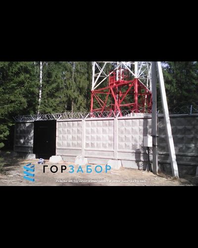 Железобетонный забор ПО-2 без фартука