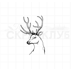 Штамп для творчества голова оленя
