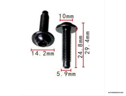 Болт 5.9*14.2*24.8 mm  TORX  2262 (цена за 100 шт.)