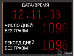 Электронное Табло уровня травматизма