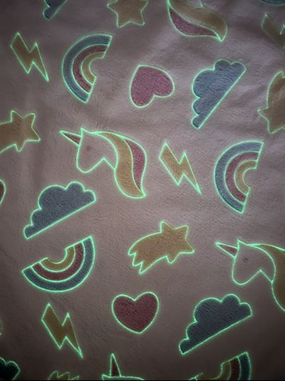 Плед с рукавами &quot;Стикеры&quot; светящийся  из микрофибры (велсофта)