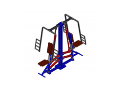 Уличный тренажер жим от груди двойной с регулировкой AVU006