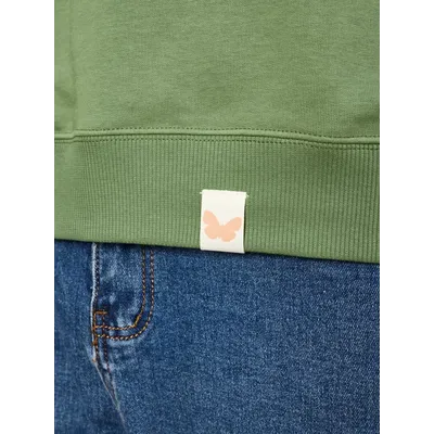 МУЖСКОЙ СВИТШОТ ОЛИВА "ЦВЕТОЧНЫЕ КЕДЫ"