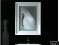 GLOBO Relais Зеркало в раме c подсветкой 70*90*6см, с комплектом креплений, цвет: белый глянцевый