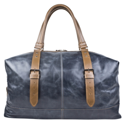 Кожаная дорожная сумка Campora Premium dark blue (арт. 
4019-54)