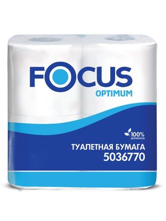 Туалетная бумага FOCUS OPTIMUM, 2 слоя,  4 рул/упак.