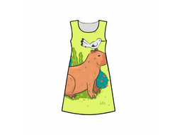 Платье 3D с полной запечаткой Капибара, Kapibara-san №23