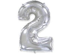 Фольгированная цифра-Серебряная