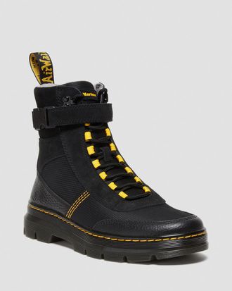 Dr. Martens COMBS TECH MILLED NAPPA & SUEDE CASUAL BOOTS черные