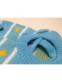 Свитер для собаки голубой в горох