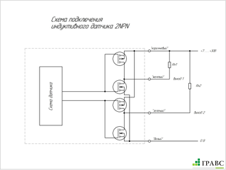 Индуктивный датчик V1S-I-1-AM12-C-N-1-2