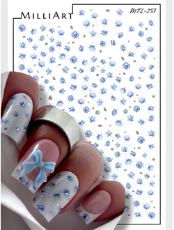 Слайдер-дизайн MilliArt Nails Металл MTL-253 Серебро
