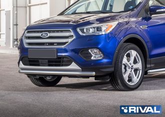 Защита переднего бампера для Ford Kuga (2013-2016-н.в.), RIVAL, Россия